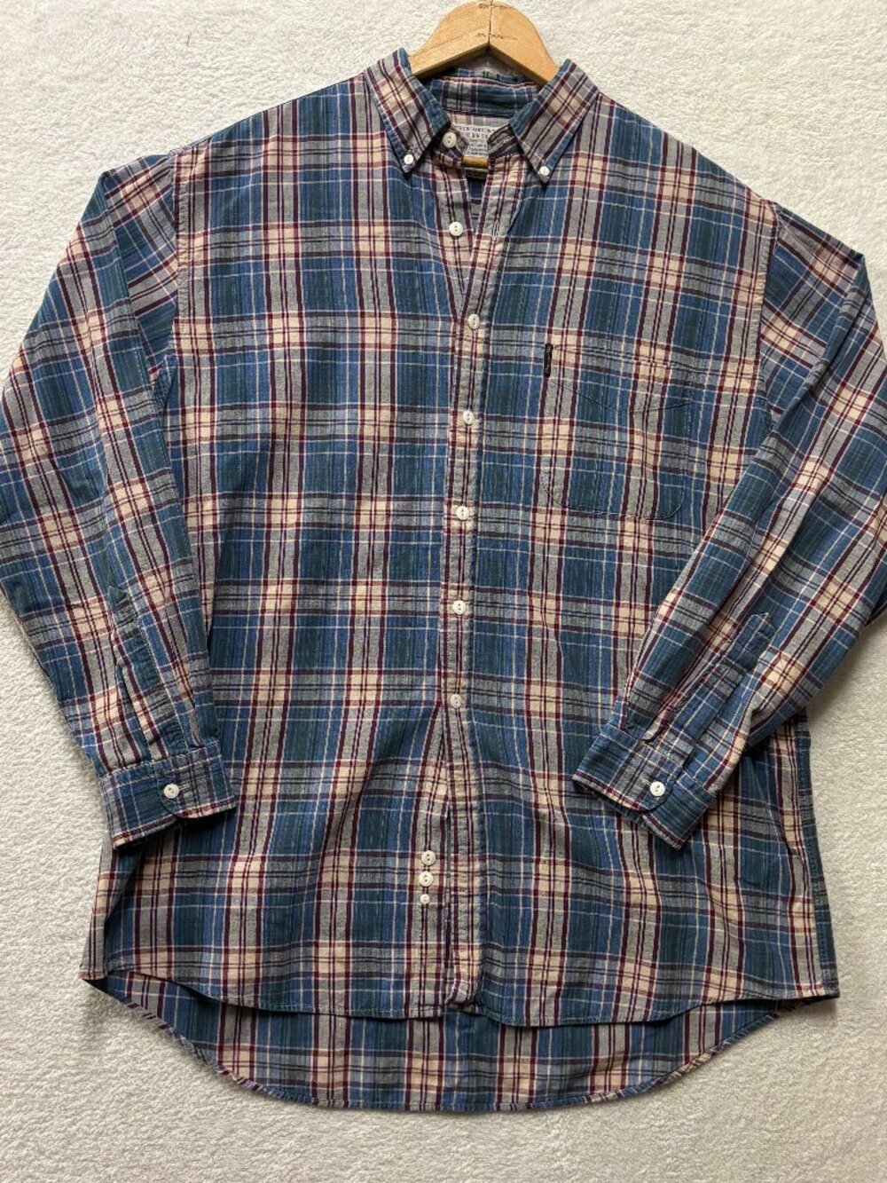 Abercrombie & Fitch Shirt Mens Large "The Big Shirt" Plaid VTG Y2K Flannel